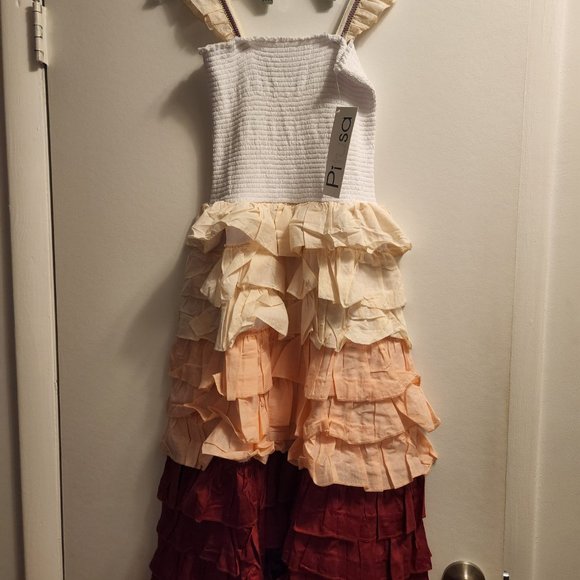 Lovely ombre cotton ruffled dress NWT Pitusa - Picture 3 of 8